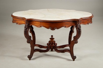 Антикварный стол с белым мрамором код. RM4103758