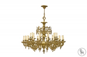 картинка Антикварная люстра на 26 рожков салоне старинных вещей "Шебби" являющийся официальным дистрибьютором в России и Беларуси