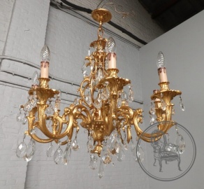 Старинная бронзовая люстра в стиле Луи XV код. BE4097132