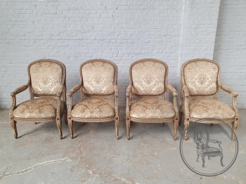 Антикварные кресла с ореховым каркасом в стиле Людовика XVI (4 шт.) код. BE4165255