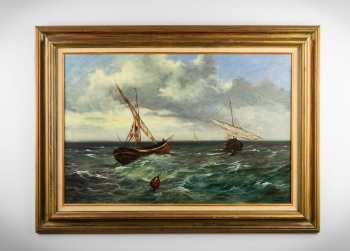 Старинная картина на морскую тематику код. RM4165122