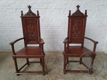 Антикварные дубовые кресла (пара) код. BE4097396