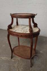 Антикварная ореховая этажерка с отделкой из мрамора код. BE4097488