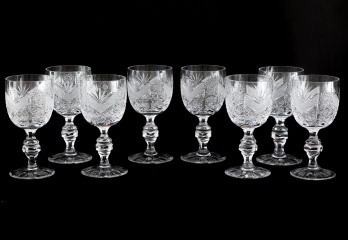 Набор хрустальных резных бокалов (8 шт.) код. RM4101429