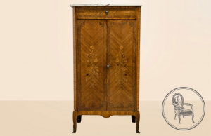 картинка Старинная тумбочка салоне старинных вещей "Шебби" являющийся официальным дистрибьютором в России и Беларуси