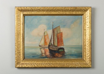 Старинная картина с парусником код.&nbsp;RM4165048