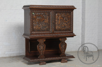 Антикварный поставец из дуба в стиле Тенирс код. BE107708