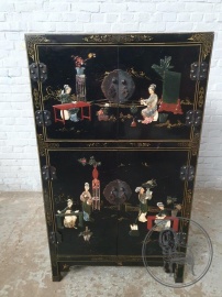 Старинный расписной комод в стиле Шинуазри код. BE4109136