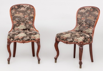 Пара старинных кресел из красного дерева код. RM4100646