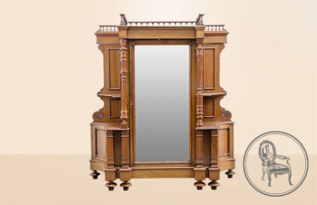 Антикварный шкаф с зеркалом код. VS1487