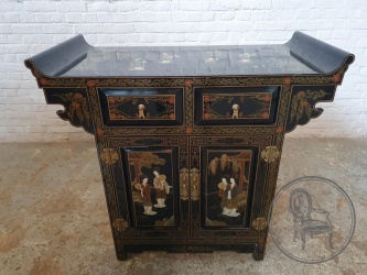 Старинный комод с изогнутой столешницей в стиле Шинуазри код. BE4097675