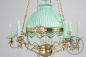 Антикварная люстра из бронзы и цветного стекла код. BE107509 фото 2