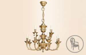 картинка Антикварная люстра салоне старинных вещей "Шебби" являющийся официальным дистрибьютором в России и Беларуси
