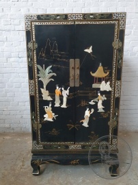 Старинный китайский комод с росписью и инкрустацией код. BE4139764