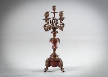 Антикварный канделябр на мраморном основании код. RM4145831