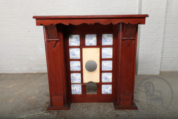 Антикварный каминный портал с керамическими вставками код. BE80049