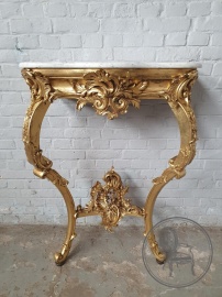 Антикварная французская золоченая консоль с мрамором код. BE4165319