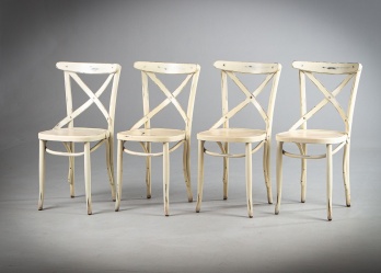 Старинный комплект итальянских стульев из бука (4 шт.) код. RM4160895