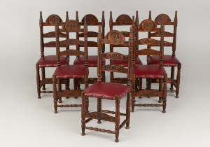 картинка Старинный набор стульев (7 шт.) салоне старинных вещей "Шебби" являющийся официальным дистрибьютором в России и Беларуси