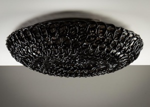 картинка Старинный потолочный светильник из черного металла салоне старинных вещей "Шебби" являющийся официальным дистрибьютором в России и Беларуси