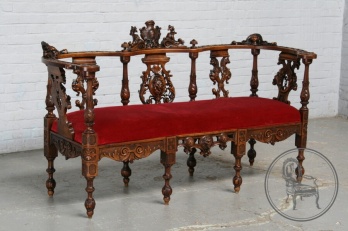 Антикварная резная скамья код. BE4097332