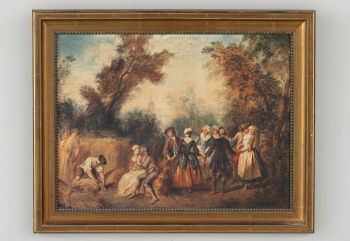 Старинная картина с изображением людей на фоне природы код.&nbsp;RM4165019