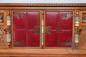 Старинный дубовый комод в испанском стиле с кожаными вставками и коваными элементами код. BE107369 фото 7