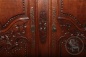 Антикварный дубовый шкаф с цветочной резьбой код. BE4149925 фото 2