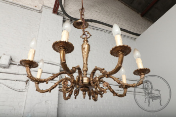 Старинная французская бронзовая люстра на 8 рожков код. BE107222