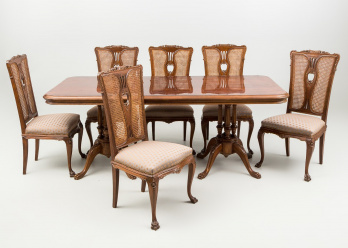 Старинный комплект столовой мебели (7 шт.) код. RM25076