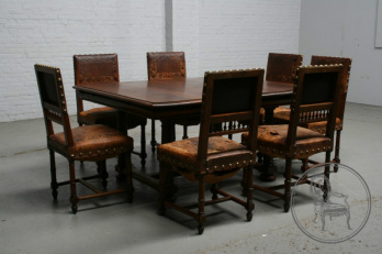 Антикварный стол и стулья (7 шт.) код. BE6197