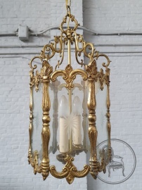 Старинная бронзовая люстра в форме фонаря код. BE4097550