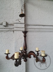 Старинная люстра из ореха на 5 рожков код. BE4115452