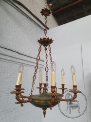 Старинная бронзовая люстра код. BE4097546