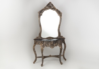 Старинная консоль с зеркалом и мраморной столешницей код. RM4099233