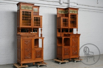 Пара антикварных буфетов в стиле Ар-Нуво код. BE4097508