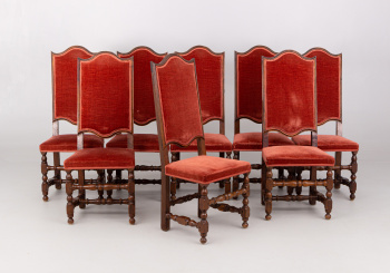 Старинный набор стульев (8 шт.) код. RM42427