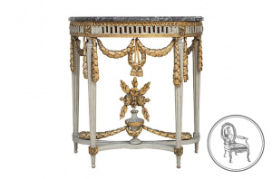 картинка Антикварная консоль салоне старинных вещей "Шебби" являющийся официальным дистрибьютором в России и Беларуси