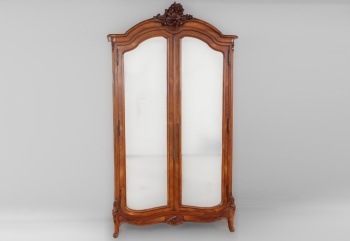 Антикварный шкаф для одежды с резной короной код. RM4101387