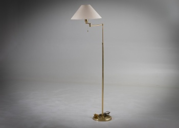 Старинный латунный торшер на тонкой ножке код.&nbsp;RM4165690