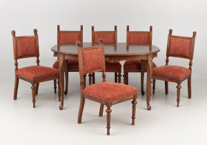 картинка Старинный стол и стулья (6 шт.) салоне старинных вещей "Шебби" являющийся официальным дистрибьютором в России и Беларуси