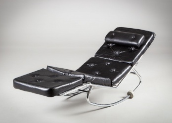 Старинное кожаное кресло-шезлонг производства немецкой компании Bahmuller код. RM4149919