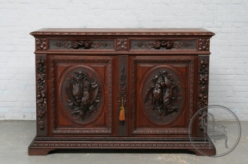 Антикварный комод в охотничьем стиле код. BE4097377