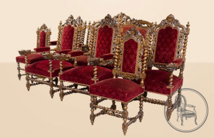 картинка Антикварный комплект для гостиной салоне старинных вещей "Шебби" являющийся официальным дистрибьютором в России и Беларуси