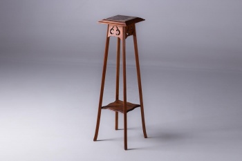 Антикварная ореховая подставка с мраморной столешницей код. RM4101185