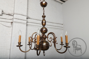 Антикварная люстра в фламандском стиле на 6 рожков код. BE107090