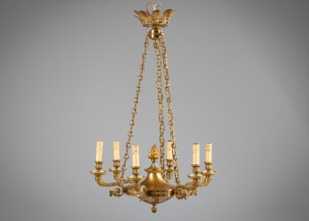 Антикварная бронзовая люстра в стиле Ампир код. RM4132251