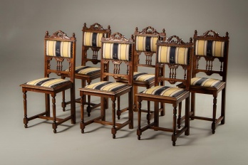 Комплект антикварных стульев из дуба 6 шт. код. RM4101528