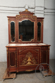 Антикварный комод с зеркалом и резными накладными элементами код. BE107002