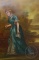 Антикварная резная витрина из ореха с расписной дверцей код. BE4097460 фото 10